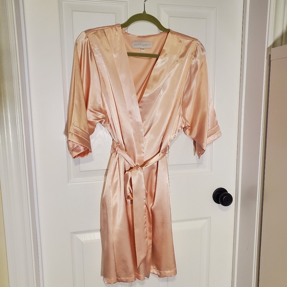 Weddingstar Blush Pink Satin Robe - Picture 1 of 3